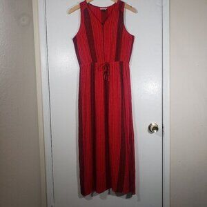 Universal Thread Red Festive Holiday V Neck Sleeveless Dress Size S